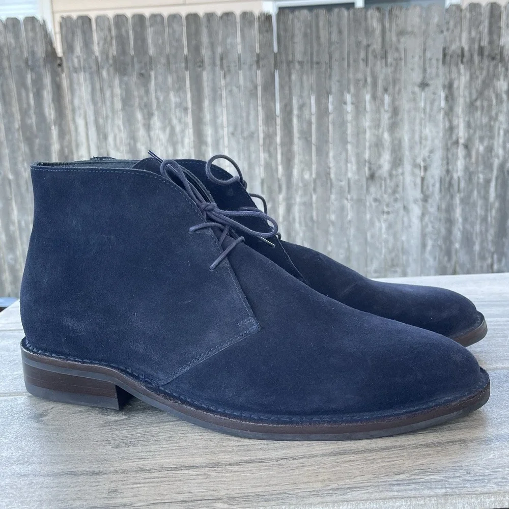 Thursday Boot Company Everyday Men 11.5 Blue Suede Scout Chukka Ankle Boots Lace